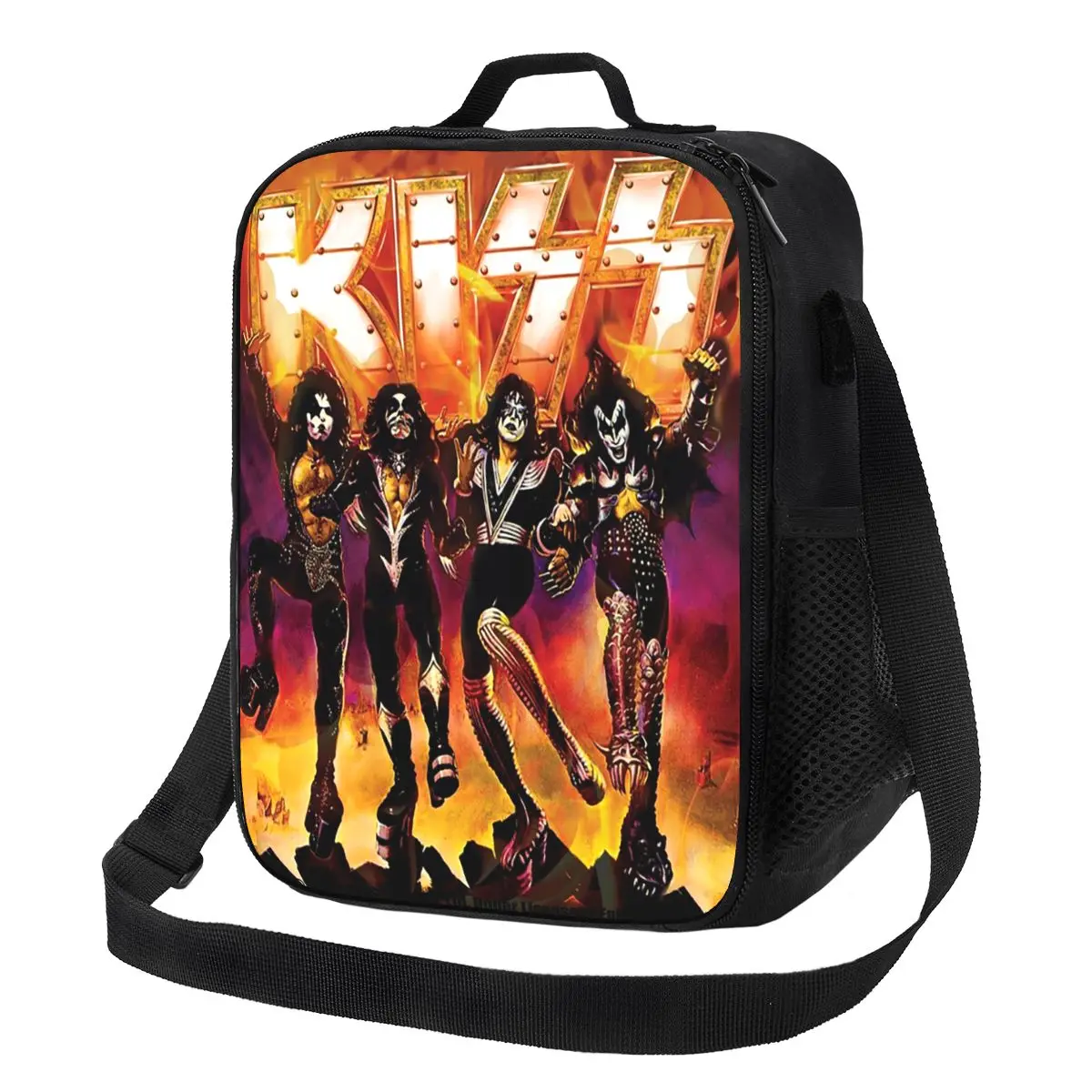KISS The Band Rock And Roll Insulated Lunch Bag School Bento Storage ...