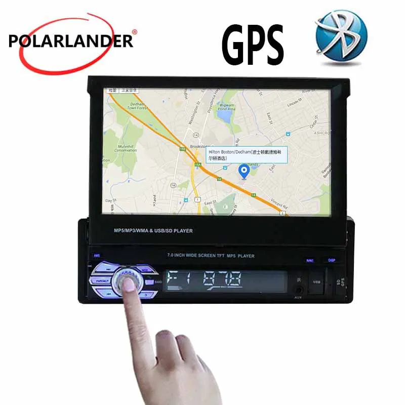 7 인치 1 DIN GPS 터치 스크린 자동차 라디오 + 8gTF 미러 링크 자동차..