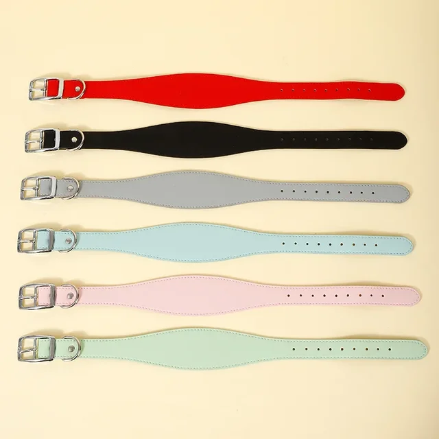 PU Pet Collar Adjustable Dog Collar Widened Design Strong and Durable for Medium and Large Dogs Outdoor Training Pet Accessories 3