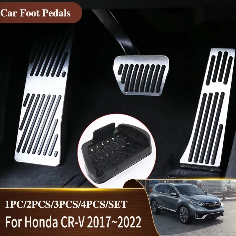 Car Foot Pedals For Honda CRV CR-V ~ Non-slip Pads Car-Styling Pedal Stainless Steel Accelerator Car Parts AT Acessories