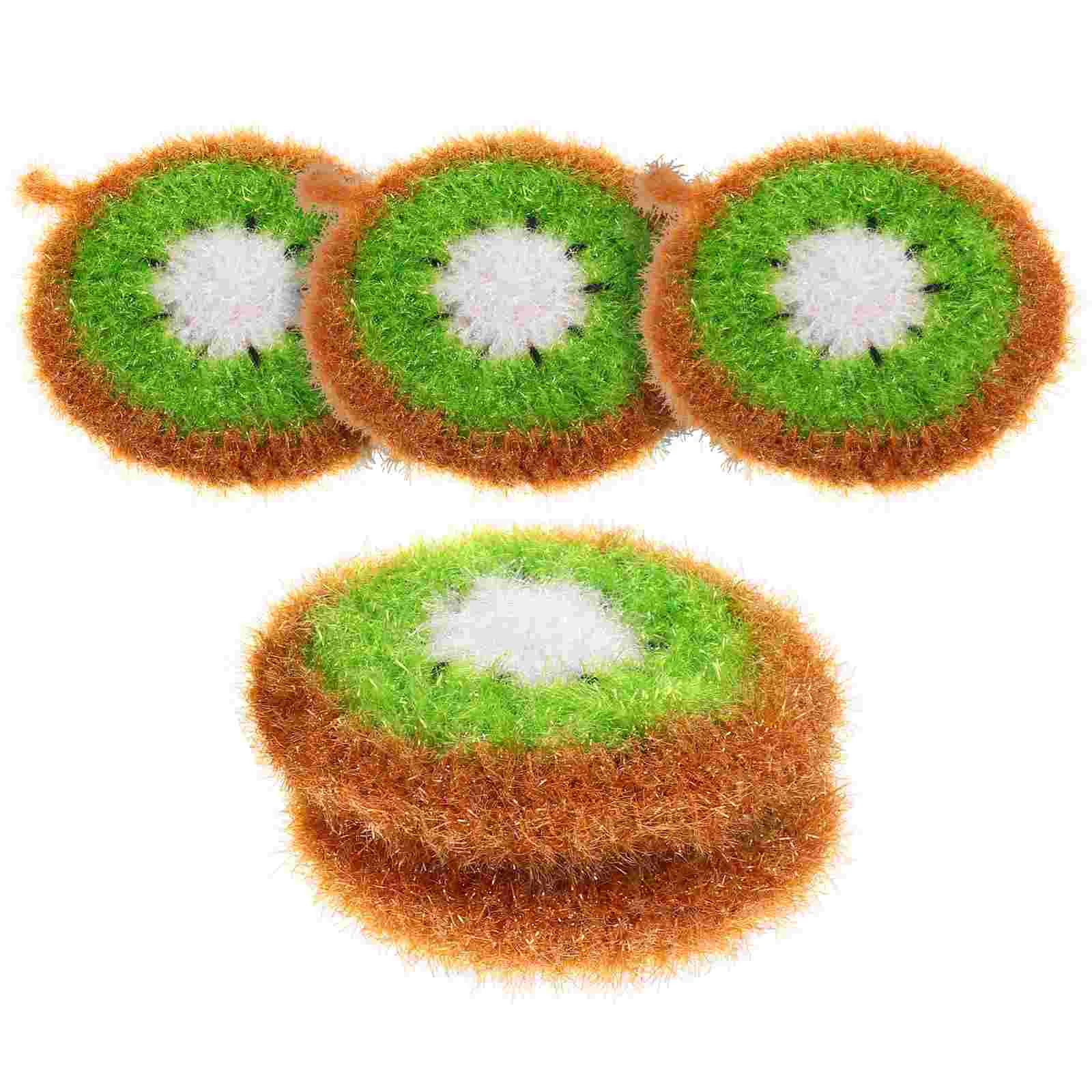 

5 Pcs Acrylic Dish Towel Fruit Shaped Sponge Sponges Washing Cloth Cleaning Convenient Dishcloth Kitchen Supplies