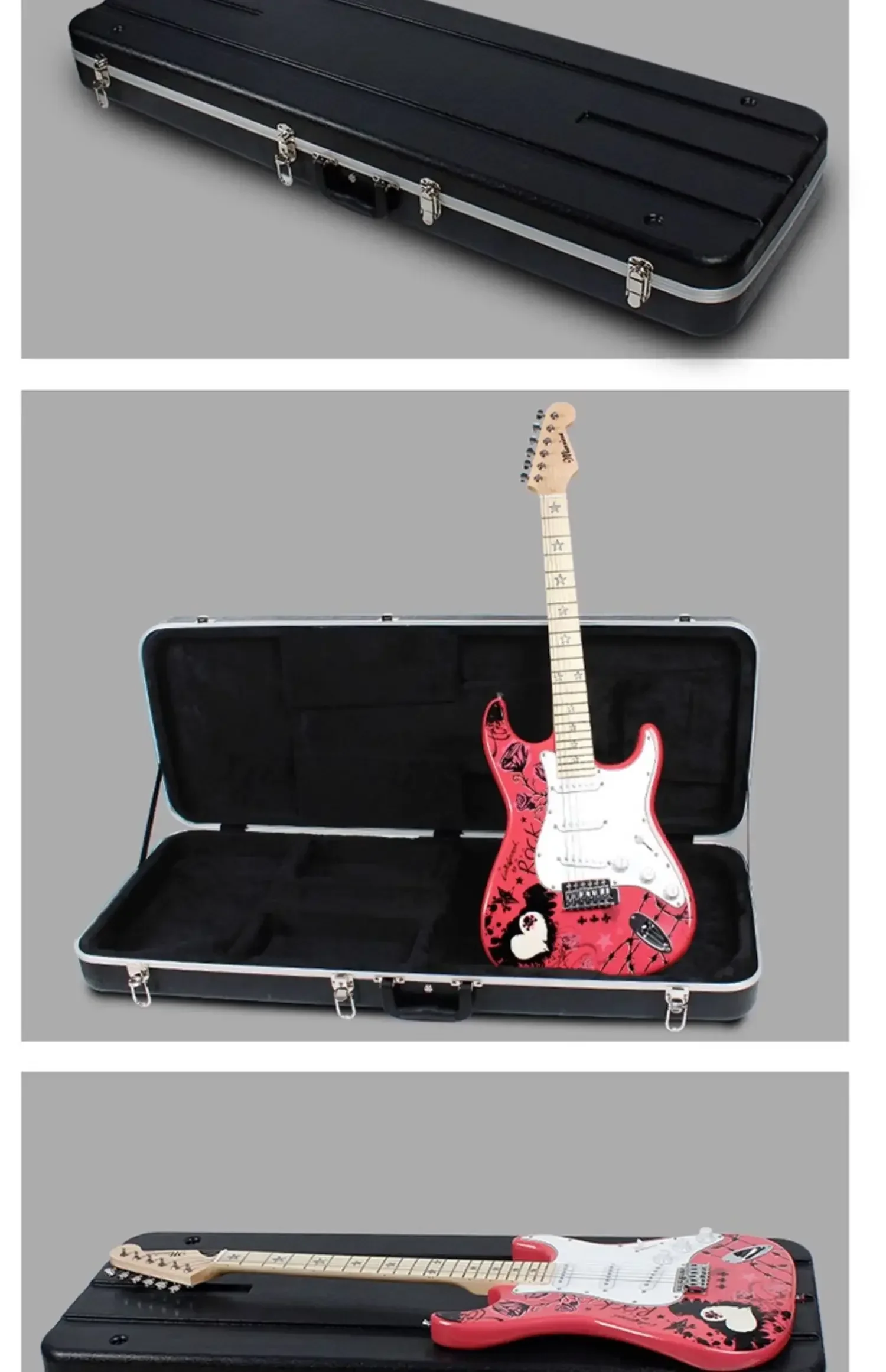 Electric guitar case Lightweight thickened piano case ABS rectangular cushioning bag Air consignment Hard shell Guitar bass