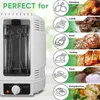 Vertical Rotisserie Oven Roaster - Rotating Shawarma/Kebab Machine with Skewer and Rack, Basket Tower, Roasting Rack 5