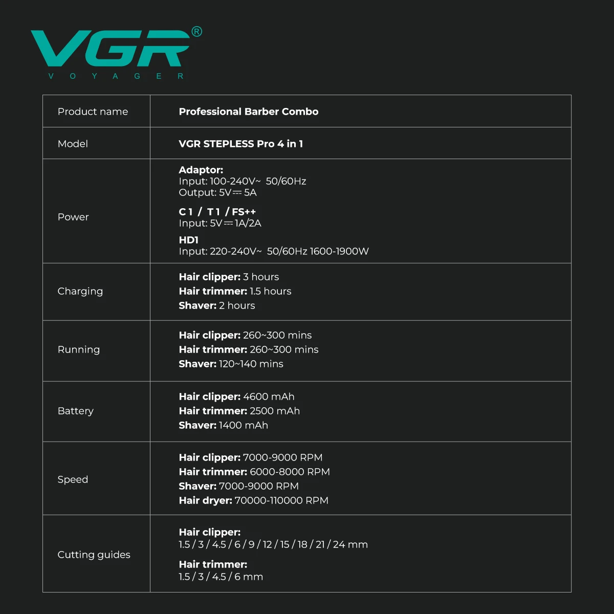 VGR ماكينات الحلاقة الكهربائية ماكينة حلاقة ماكينة...