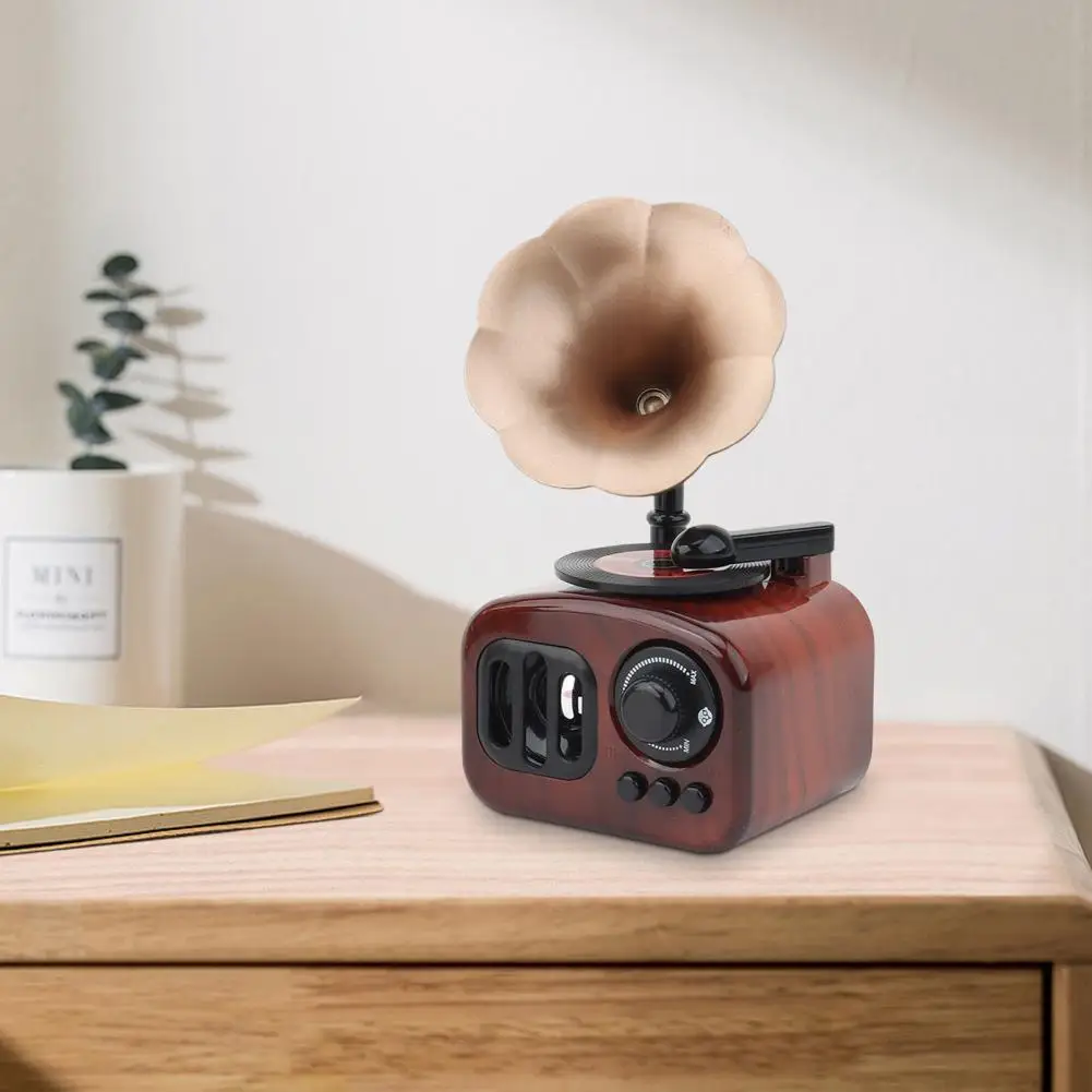 Mini Musical Box Retro Phonograph Shape Music Box Classical Art Decor Music Crafts Gift No Battery Gramophone