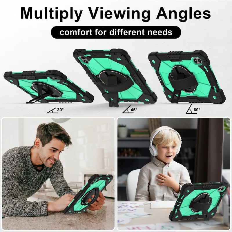 Enhanced Protective Tablet Case with Shoulder Strap, Heavy Duty Design