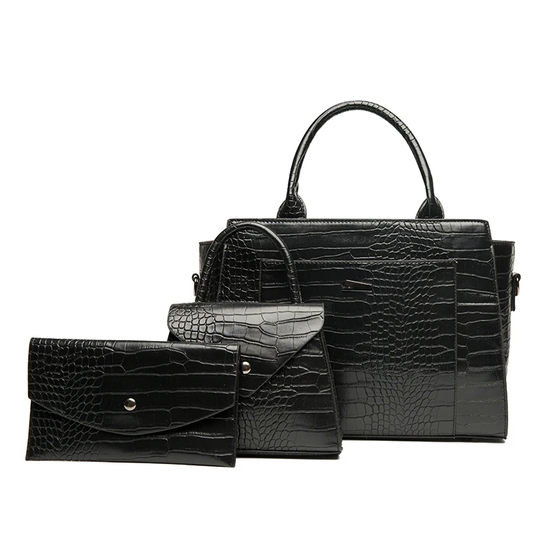 

Casual Women Pu Leather Handbags Fashion 3 Pieces Set Ladies Shoulder Messenger Bags High Quality Female New Tote Crossbody Bag