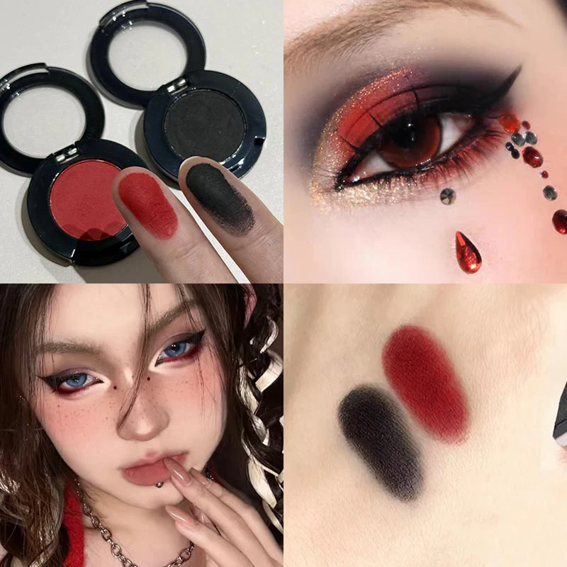 Klein Blue & Gothic Red Smoked Eyeshadow Palette with Silkworm White Liner