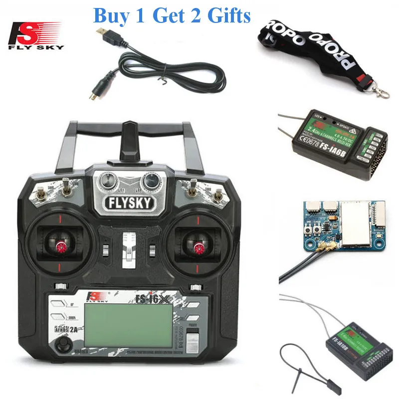 FLYSKY FS-i6X I6X 2.4G 10CH AFHDS 2A Radio Transmitter with X6B IA6B A8S IA10B IA6 Receiver for RC Airplane Helicopter FPV Drone | Игрушки и