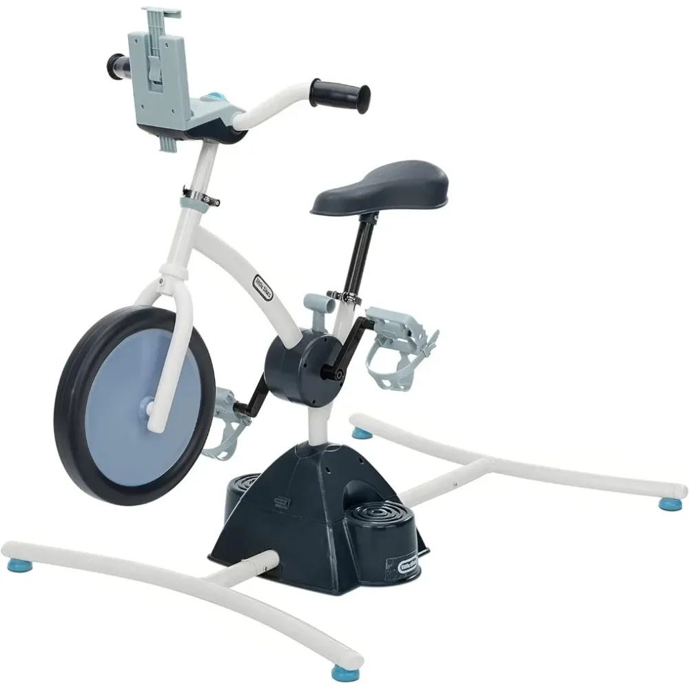 Pelican Explore Fit Cycle Adjustable Play Fitness Exercise Equipment Stationary Bike with Videos and Built-in Bluetooth Speaker