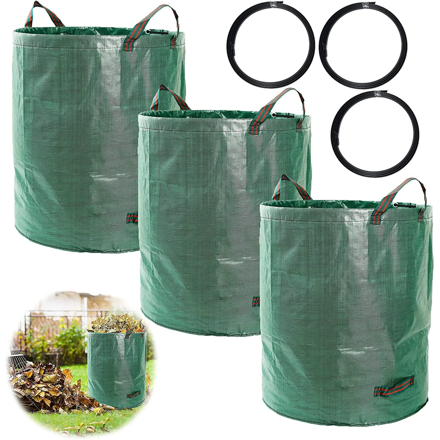 

Large Capacity Garden Bag Reusable Leaf Sack Light Trash Can Foldable Garden Garbage Waste Collection Container Storage Bag