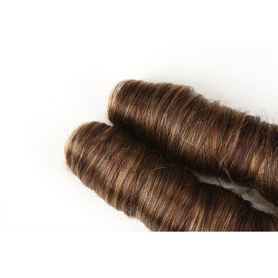 Tissage en Lot Brésilien Naturel Ondulé pour Femme, Extension de Cheveux, 10 à 18 Pouces, 2 Pièces/Paquet