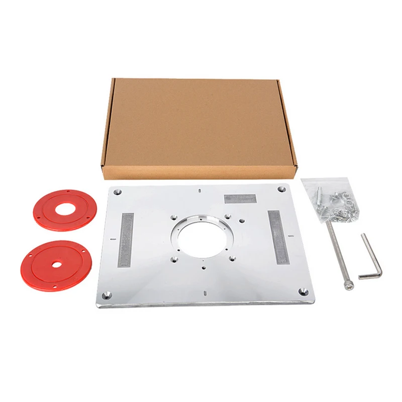 Electric Wood Milling Trimming Machine Flip Plate Milling Table Insert Board Plate For Woodworking Bench 300X235X10mm woodworking bench