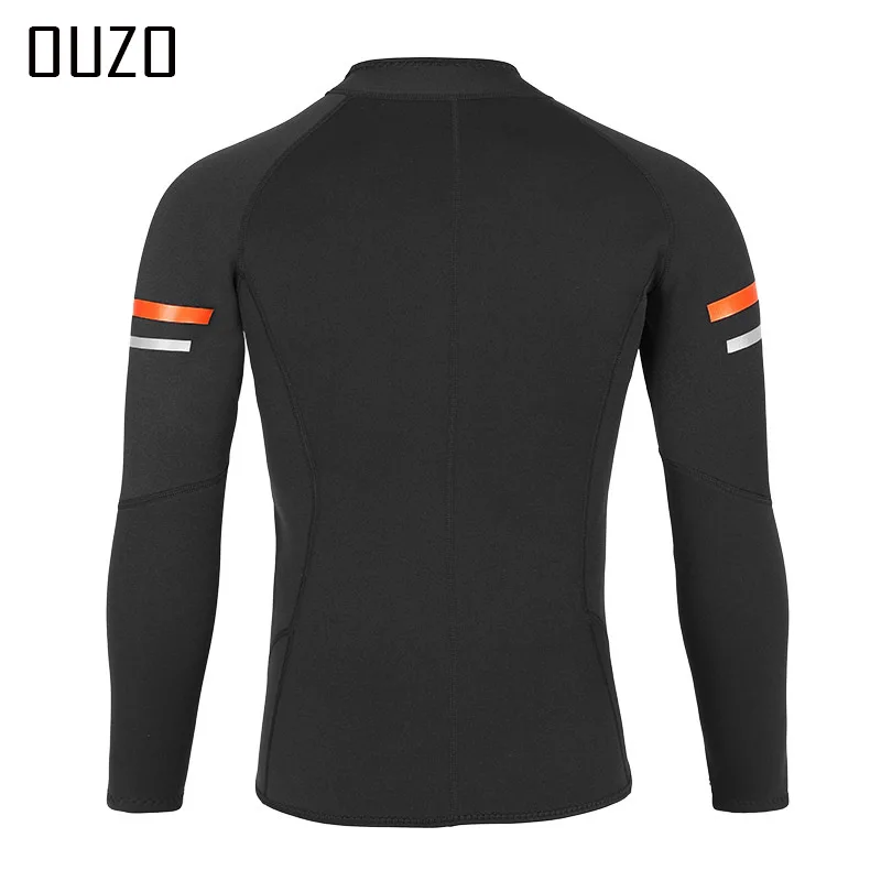 OUZO 1.5mm Men's and Women's Long Sleeve Wetsuits Diving Top Split Sun Protection Surfing Suit Diving Surfing Equipment