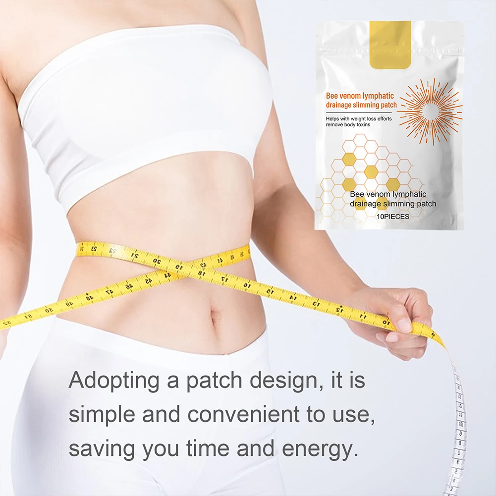 10Pcs/Bag Weight Loss Belly Slimming Patch Relieve Stress Lymphatic Drainage Patches Detox Abdominal Navel Sticker for Women Men