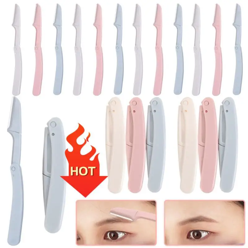 Safe Folding Ladies Face Shaver Eyebrow Trimmer Blade Anti-Scratch Razor Makeup Tools Eyebrow Trimmer Face Razor for Women