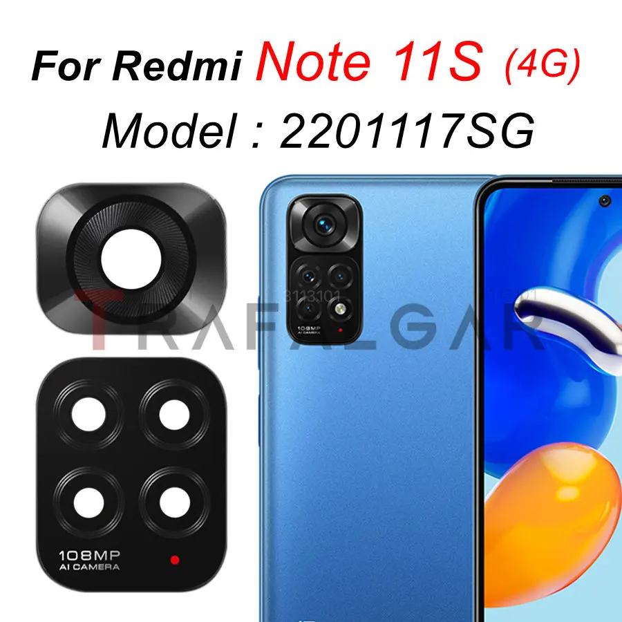 Rear Back Camera Glass Lens For Xiaomi Redmi Note 11 Pro Plus 5G 11S 11T 11E Replacement+Sticker 2201117TG 21091116AI 2201117SG phone camera lens camera lens cover