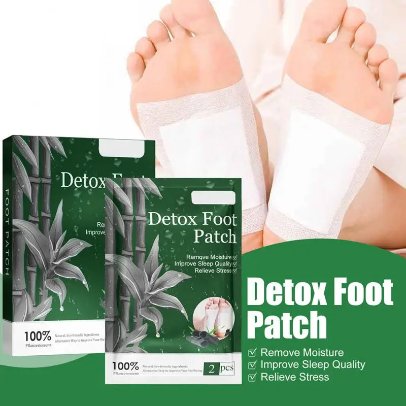 Natural Foot Patches Detox Bamboo Pads Patches With Adhersive Foot Care Tool Improve Sleep slimming Foot stick