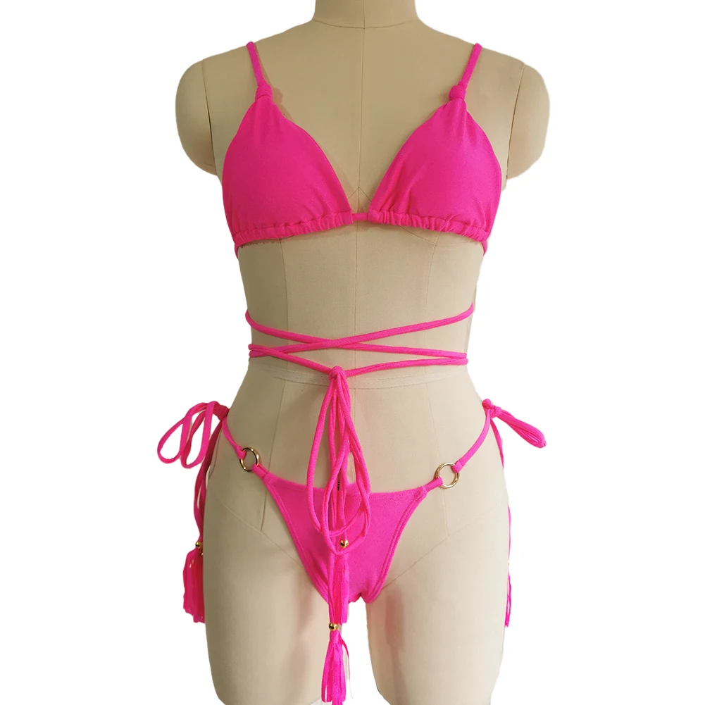 Female Swimsuit Bathing Suits Bikini Set Beach Club Holiday Beach Brazilian Bikini Sexy Tassels Two Piece Womens
