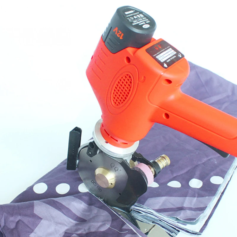 12V Cordless Electric Round Scissors Fabric Cloth Cutting Machine Rechargeable Electric Scissors Sewing Electric Round Knife