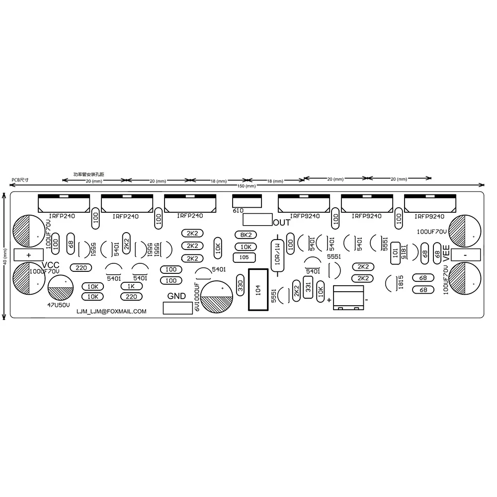 Lusya-placa Amplificadora Mosfet L15 Canais Amplificador Estéreo Par 300w 8r Classe ab Irfp240 Irfp9240 - Image 3