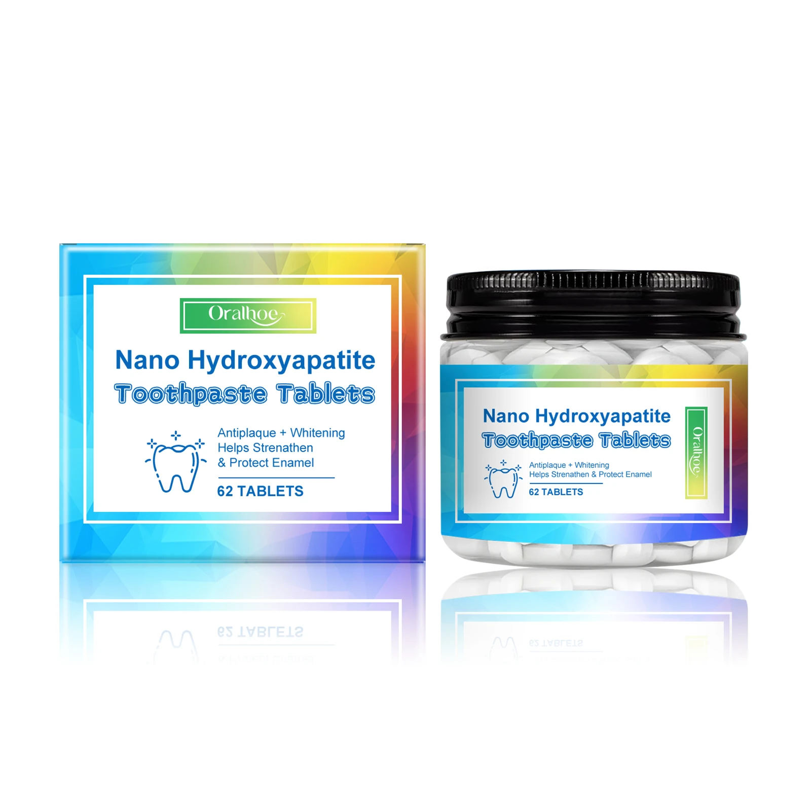 Mint Toothpaste Tablets:Portable cleaning and teeth-care toothpaste tablets for fresh breath, stain removal and odor elimination