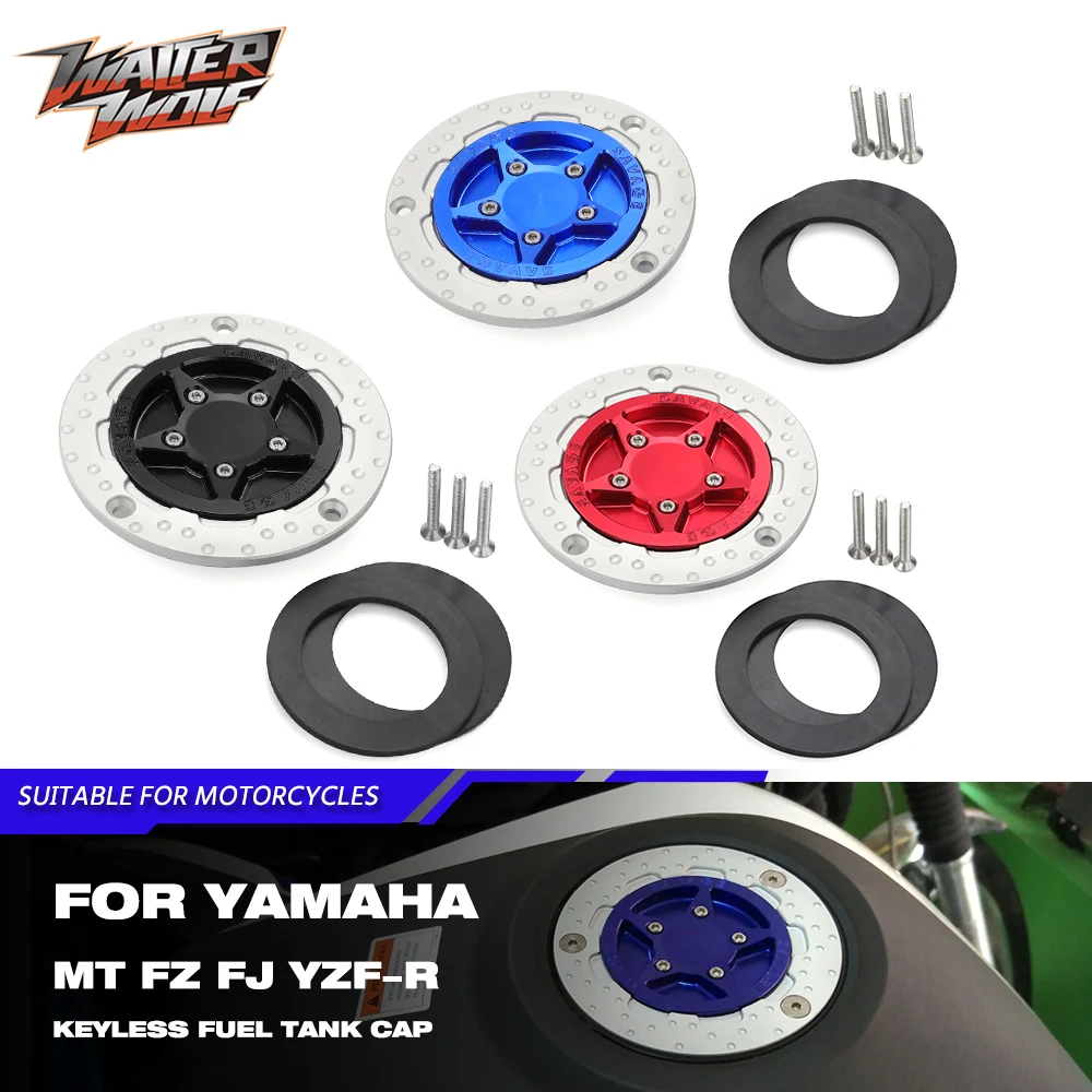 

2024 Tracer 700/900/GT Keyless Gas Oil Fuel Tank Filler Caps Cover For Yamaha YZF-R25 YZF R1 R6 R7 R15 XSR TDM XJR 700 900 XT660