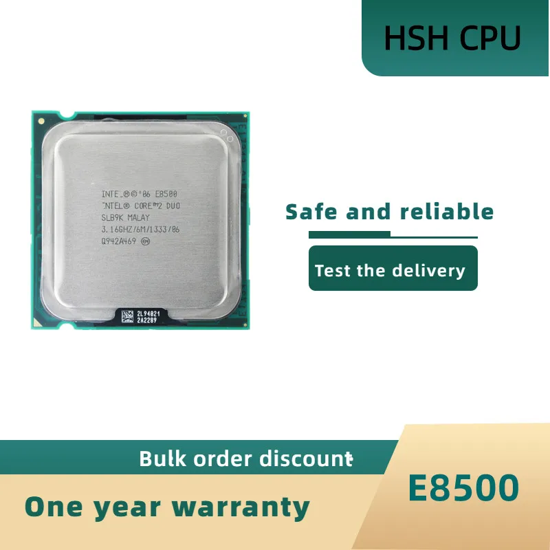 

Процессор Intel Core 2 Duo E8500 SLB9K SLAPK 3,16 ГГц 6 Мб 1333 МГц разъем 775