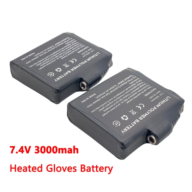  SNOW DEER 7.4V 2200MAH Rechargeable Li-ion Batteries for Heated  Gloves Heated Socks Heated Hats (2pcs Battary only,not Include Charger) :  Electronics