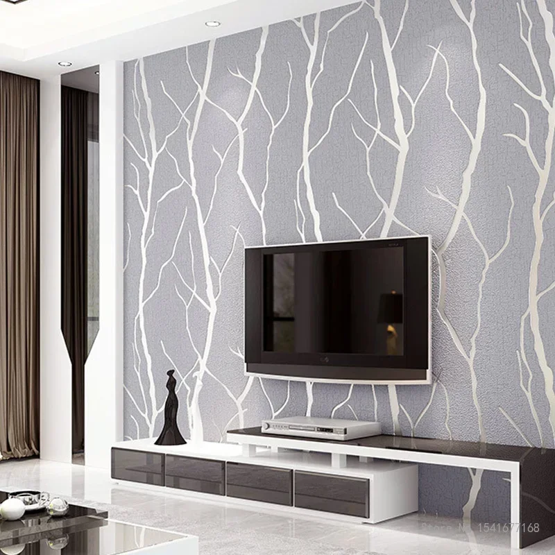 Non-woven Fabric 3D Striped Wallpaper for Walls Roll, Modern Living Room, Sofa, TV Background, Home Wall Paper, 53x1000cm, 1Pc