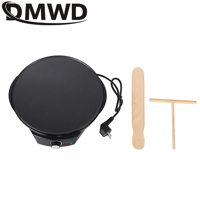 110V/220V Electric Crepe Maker Pizza Pancake Baking Pan Non-stick Griddle Chinese Spring Roll Pie Frying Steak Cooker Roaster 5