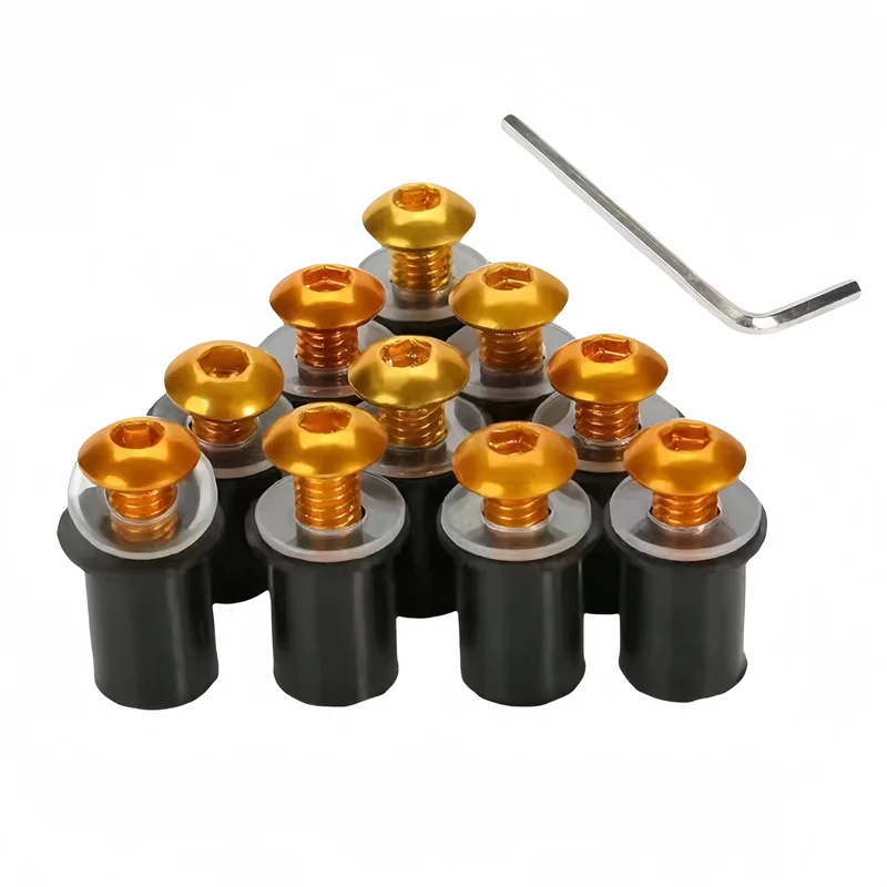 Windscreen Windshield Bolt Screw Kit 10PCS 5mm for Honda CBR 125R 250R 300R 500R 600 900 954 1000 RR CBR650R CBR954RR CBR600 F4i