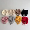 Fall Winter Children Warm Baby Knitted Hats Solid Color With Pom Pom Kids Knit Beanie Hats 0-2Y Children's Hat For Boys Girls 4