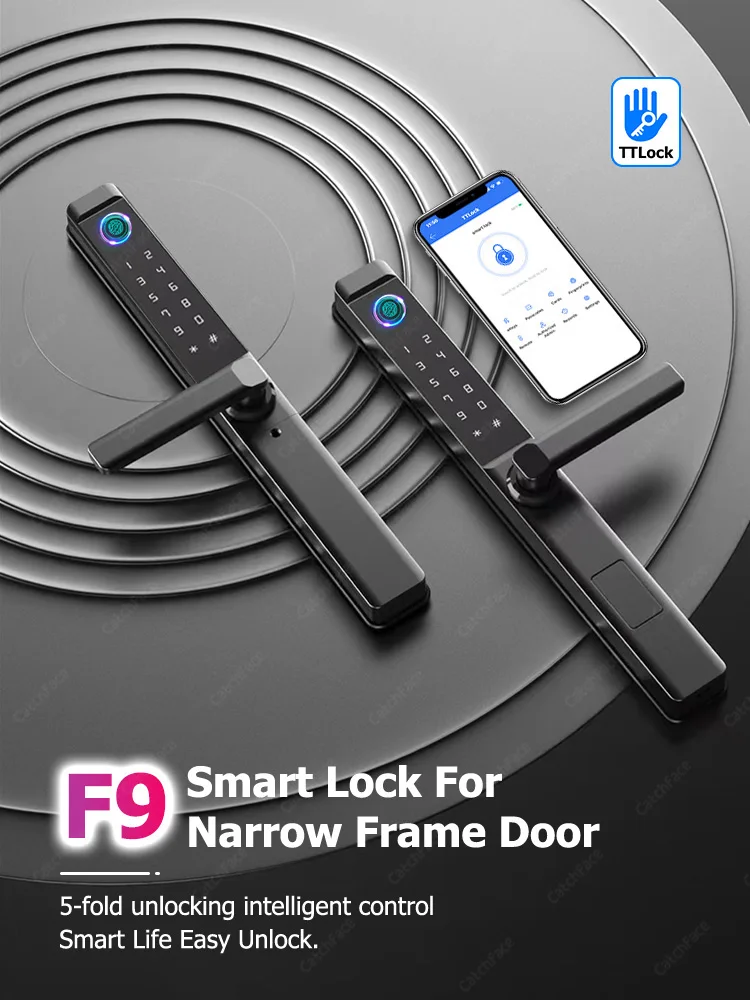 Waterproof Double-sided Gate Lock Fingerprint Lock APP RFID Code Keyless Smart