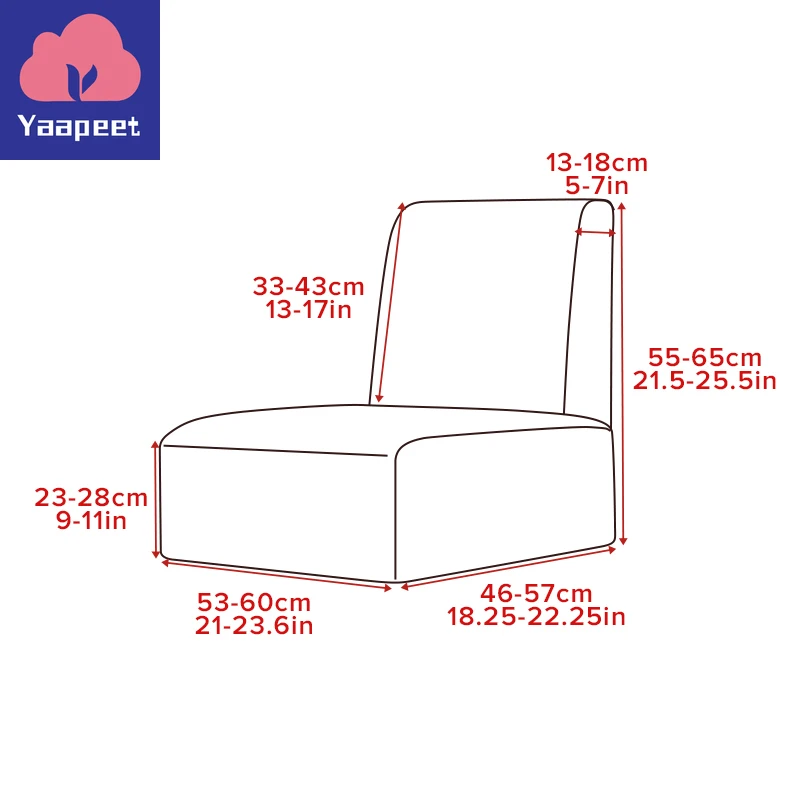 Armless Sofa Cover 1 Seater Colorful Stretch Full Cover Single Sofa Cover Samll Sofa Slipcover 3