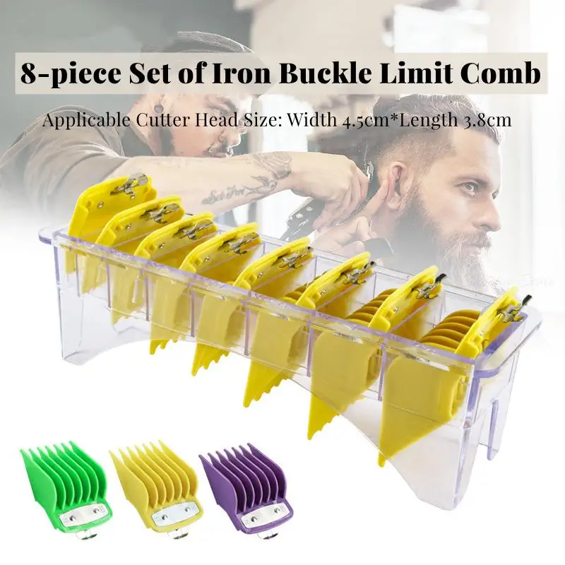 For WAHL Universal Iron Buckle Clipper Guards Electric Clippers Hair Cutting Attachment Limit Comb 1.5/3/4.5/6/10/13/19/25mm скребница для лошадей wahl metal curry comb 2999 7835 металлическая