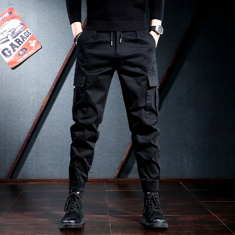 

2022 New Men's Casual Harem Pants Men Long Loose Trousers Jogging Korean Fashion Cargo Pants Men's Straight Trousers Male T88
