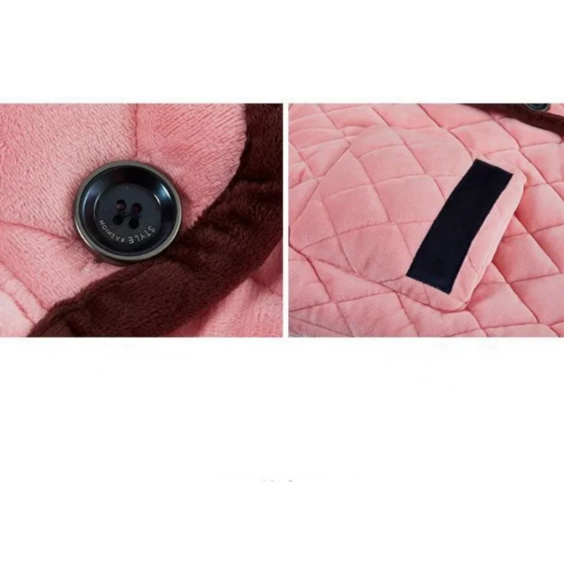 Women Winter Homewear Triple Thick Padded Cotton Sleep Clothes Flannel Loungewear Coral Fleece Famale Pajamas Warm Jacket Set