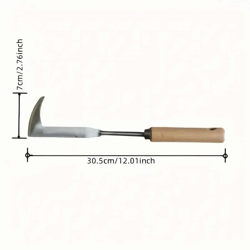 L Shaped Hand Crevice Weeder Root Remover Tool Outdoor Weeder Portable Weed Puller Handled Manual Stainless Steel Garden Tool