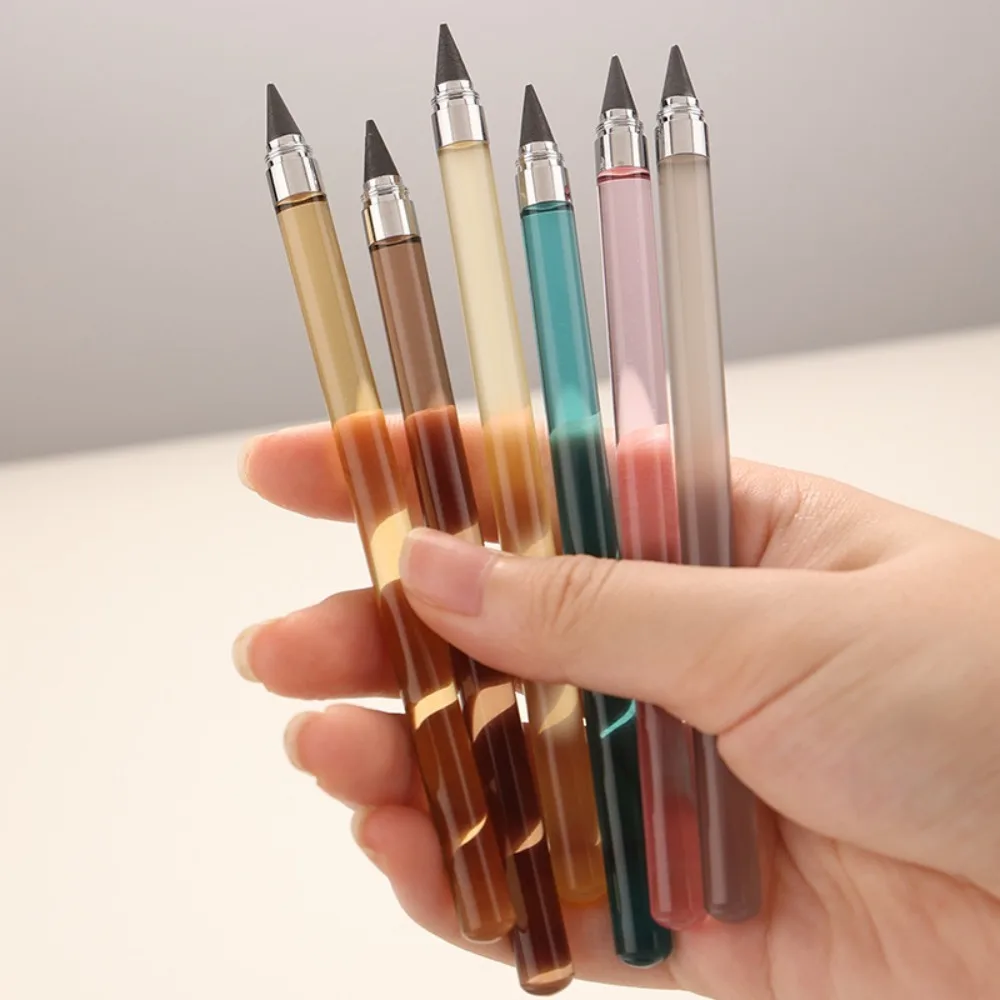 

1Pcs Acrylic Transparent Rod Inkless Pencil Unlimited Writing No Ink HB Eternal Pen Sketch Painting School Office Supplies