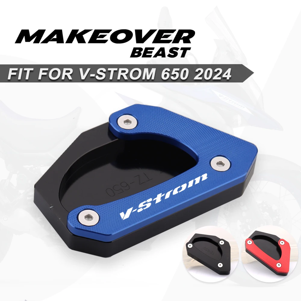 Fit For Suzuki V-Strom 650 DL650 2004- Motorcycle Side Stand Foot Support Plate Kickstand Extension CNC Aluminum motorcycle kickstand extender motorcycle kickstand motorcycle support feet