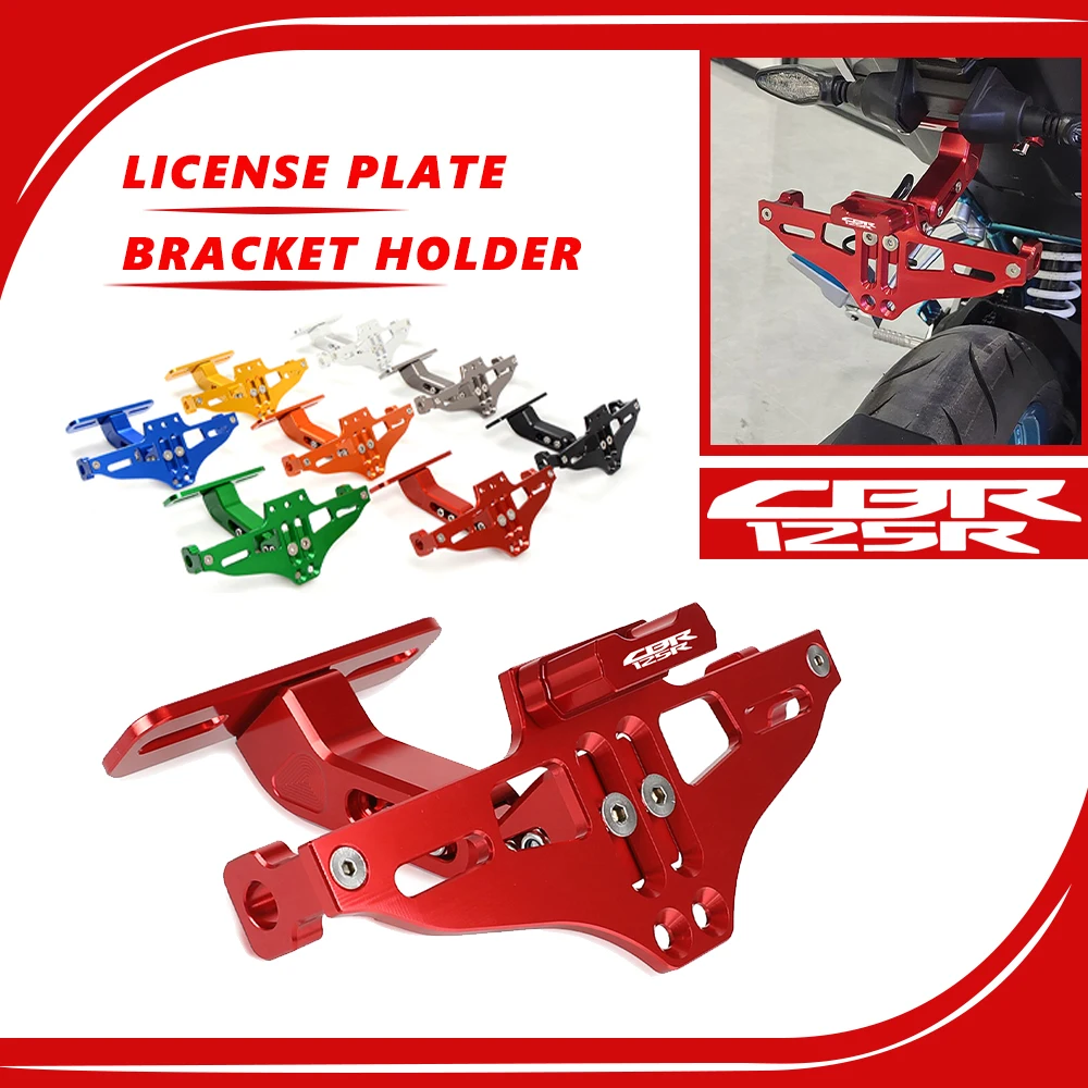 

For HONDA CBR125R 2004 2005 2006 2007 2008 2009 2010 2011 2012 Rear License Plate Tail Frame Holder Bracket Turn Signal Light