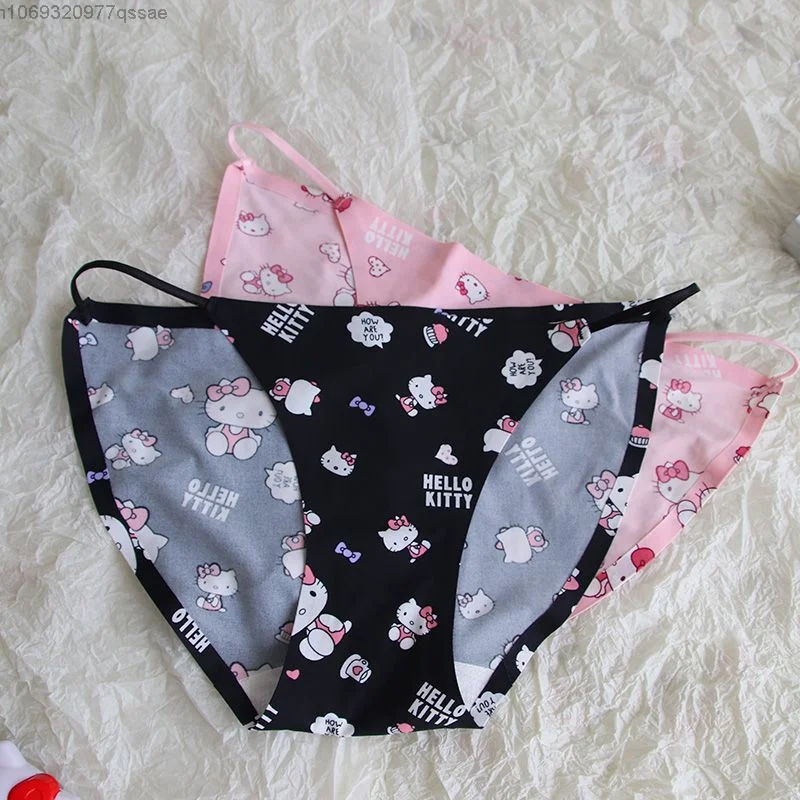 New w/tag Authentic Sanrio Hello Kitty ruffle Panties with crystal studded  hkitty head Knickers Women Sleepwear, sz M, Women's Fashion, New  Undergarments & Loungewear on Carousell