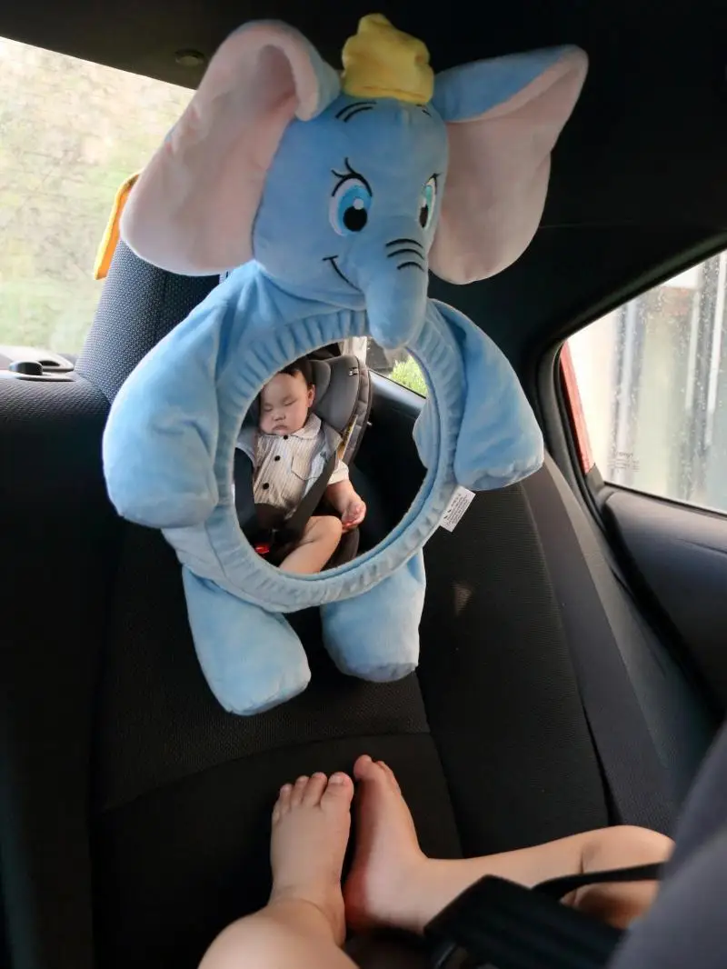 Cartoon Car Baby Seat Observation Mirror Car mounted Elephant Safety Tool Baby Special Rear View Mirror