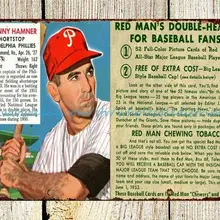 Red Man Chewing Tobacco Ads Granny Hamner baseball ad metal tin sign wall design