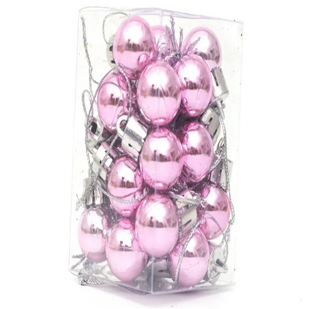 thumbnail image 1 of 24 piezas/caja 2CM Mini bola de Navidad colgante para fiesta de Navidad bola colgante adorno para ventana de techo de centro comercial árbol de Navidad, 1 of 5