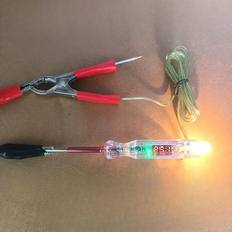117mm 6V-36V Electrical Voltage Tester Pen Probe Lamp Dual-color LED Light Auto Car Light Circuit Tester AutoCircuit Repair Tool
