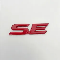 3D Metal Rear Trunk Emblem Badge Decal Sticker for Car Styling Accessories (SE Red)