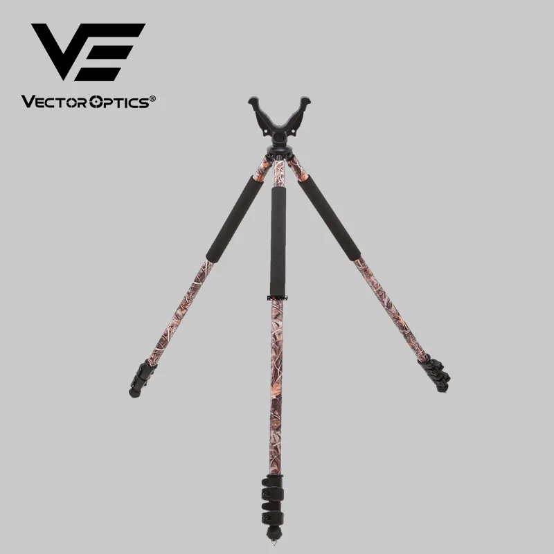 Vector Optics Adjustable Hunting Tripod Shooting Stick Camo Telescopic Shooting Rest