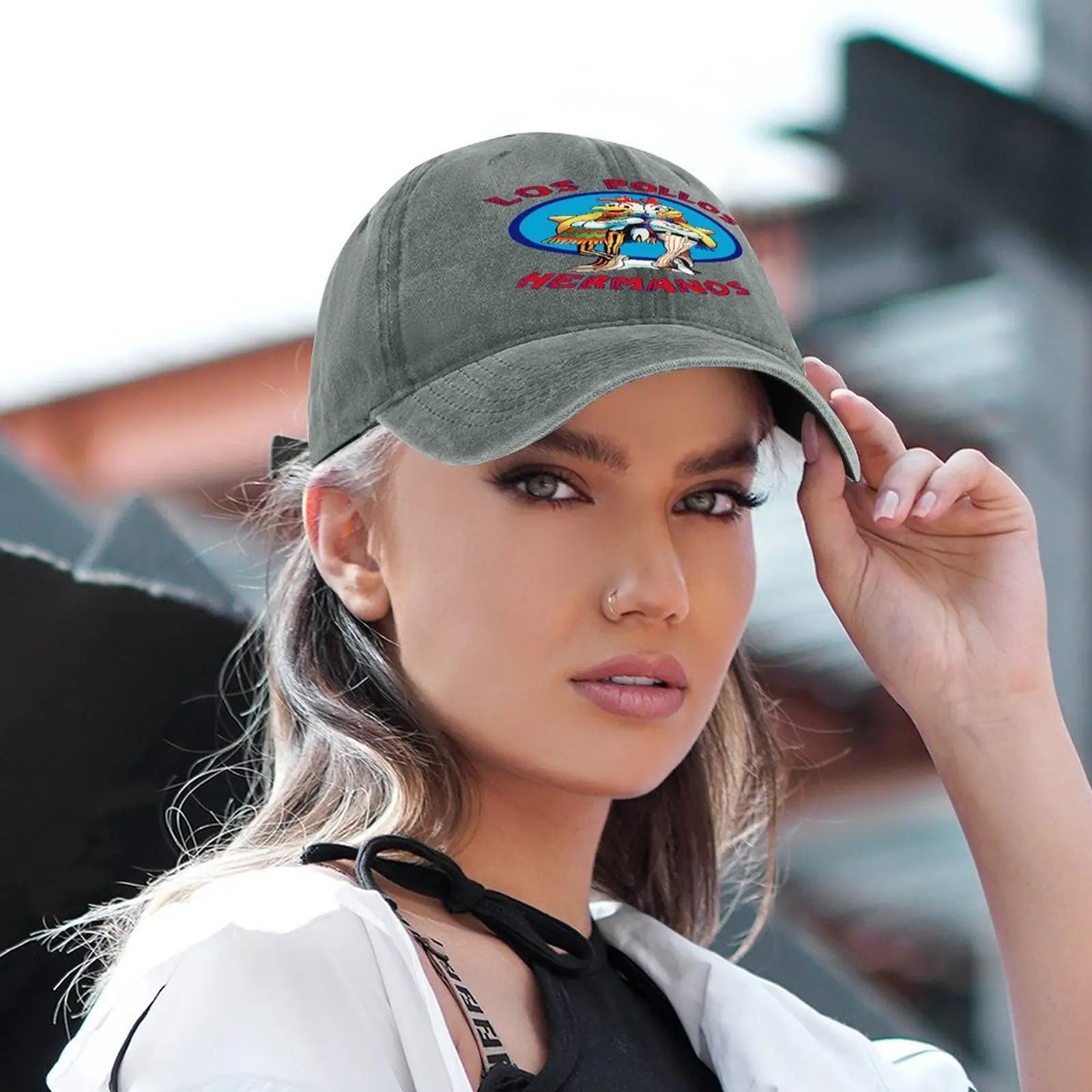 

Головной убор Los Pollos Hermanos с принтом для защиты от солнца на весну и осень, шапка для отца, подарок на день рождения, забавная Кепка-тракер, регулируемые повседневные Шапки